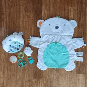 Bright Starts Tummy Time Prop & Play Baby Activity Mat & Support Pillow - Bear